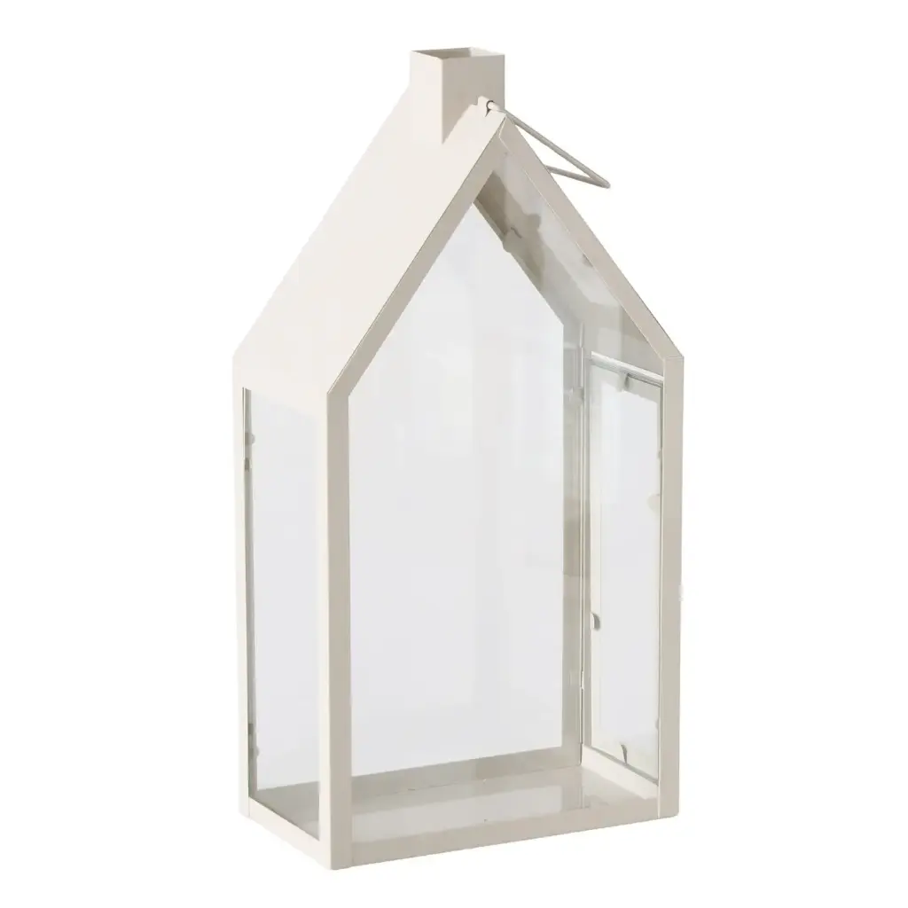Latern Ashley h61,5cm valge