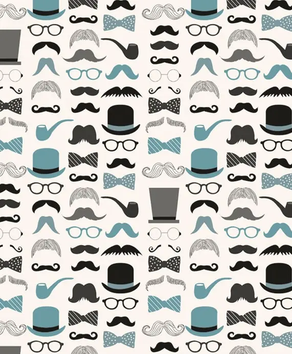 Kinkepaber Carta 'Moustache' 70x100cm