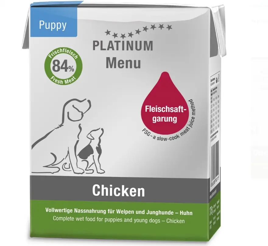Platinum Menu Puppy Chicken märgtoit 185g 