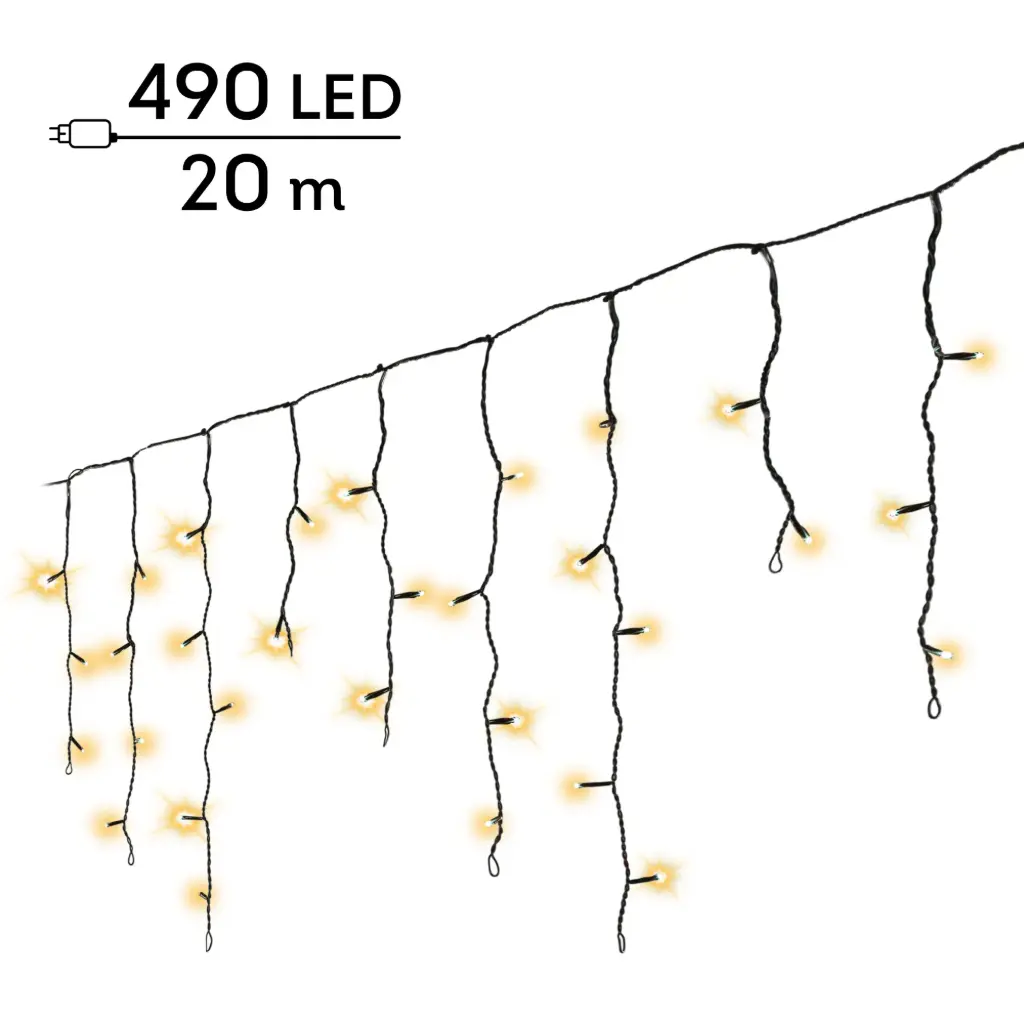 Jääpurikad 490LED 20m õue klassikaline valgus