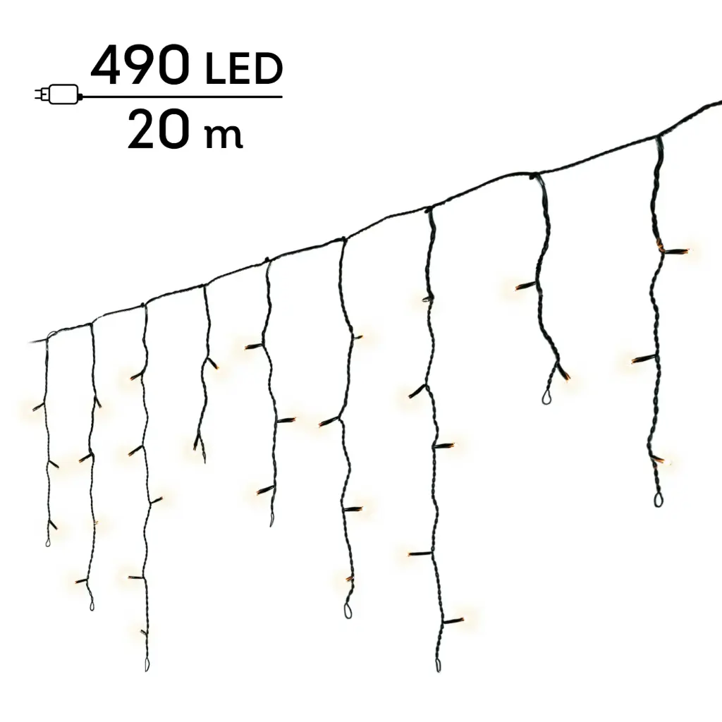 Jääpurikad 490LED 20m õue soe valgus