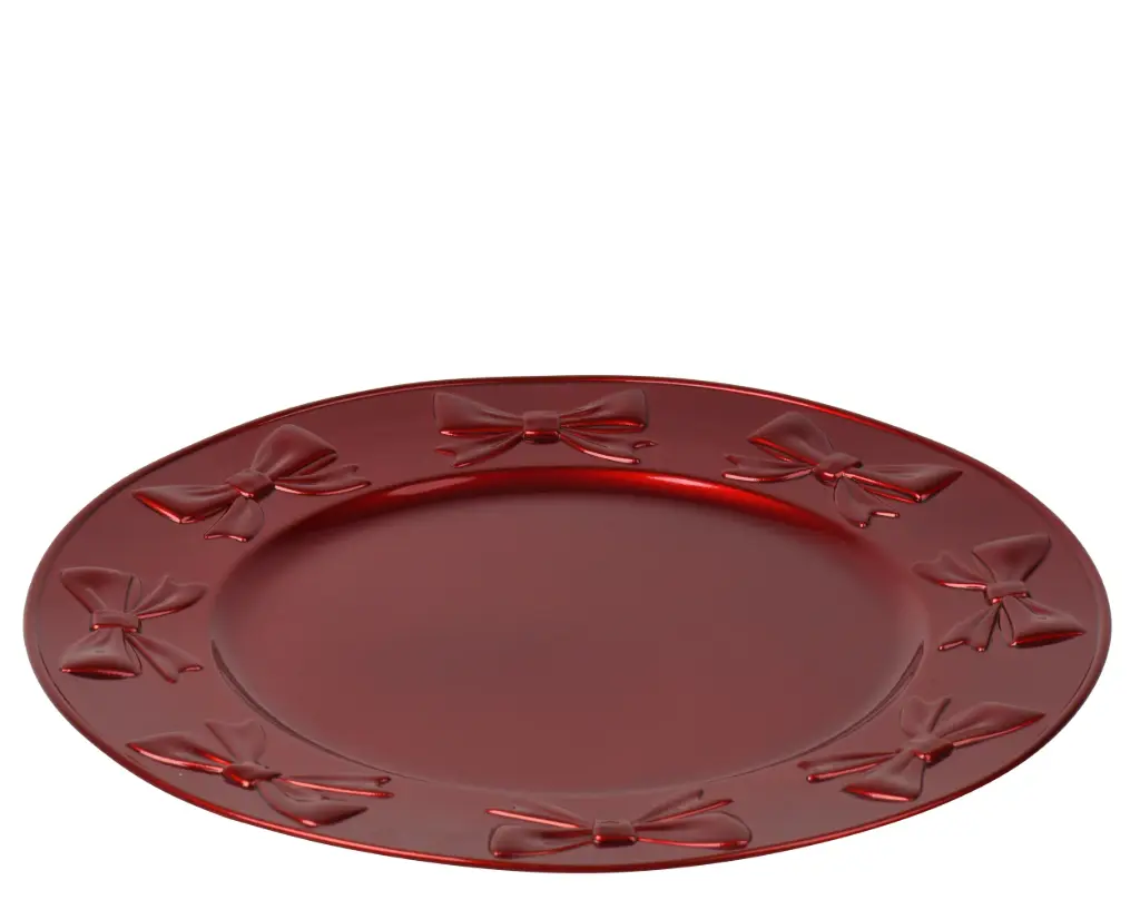 Dekoratiivtaldrik lipsud d33cm punane