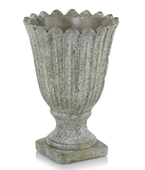 Lillepott jalal Home Gardens d20cm hall/kuldne
