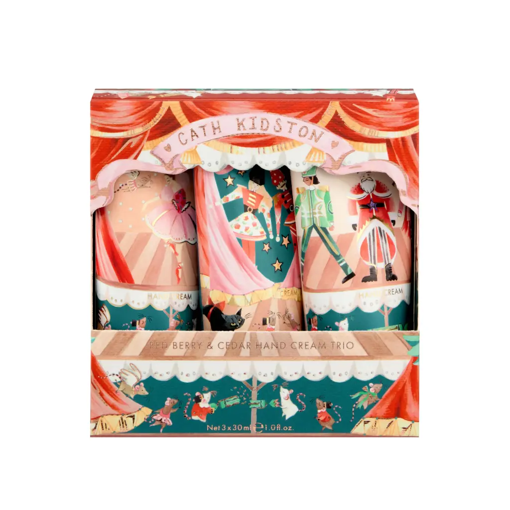 Kinkekomplekt 'Cath Kidston Nutcracker' kätekreemid 3×30ml