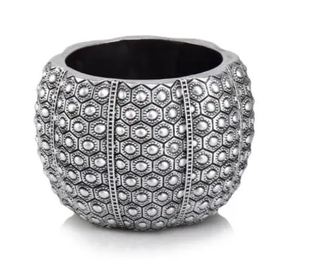 Ümbrispott 'Rustic' antiikne hõbe kärg 16cm
