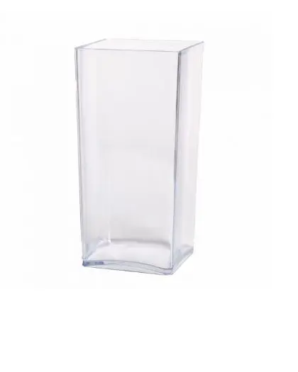 Plastikvaas 'Cube' Ø12cm H25cm 