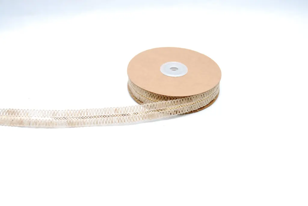 Kangaspael 'Jute Pailettes' 1,7cm*10m