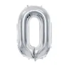 Foolium õhupall 'Numbrid' hõbe 72cm
