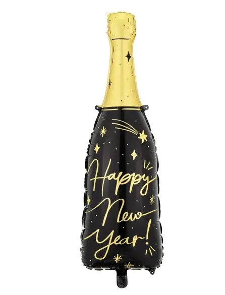 Foolium õhupall 'Happy New Year' pudel 39,5x98cm