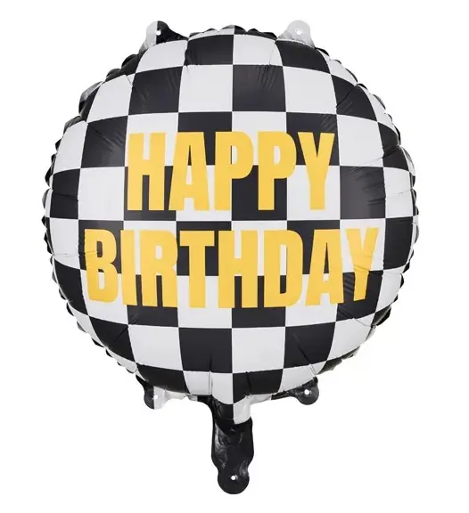 Foolium õhupall 'Happy Birthday' ruuduline 45cm
