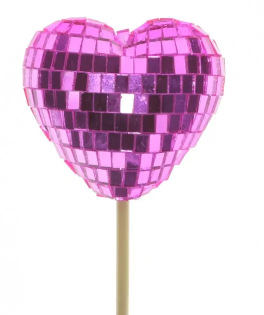 Süda 'Loveshine' 5,5cm 10 cm lühikesel tikul