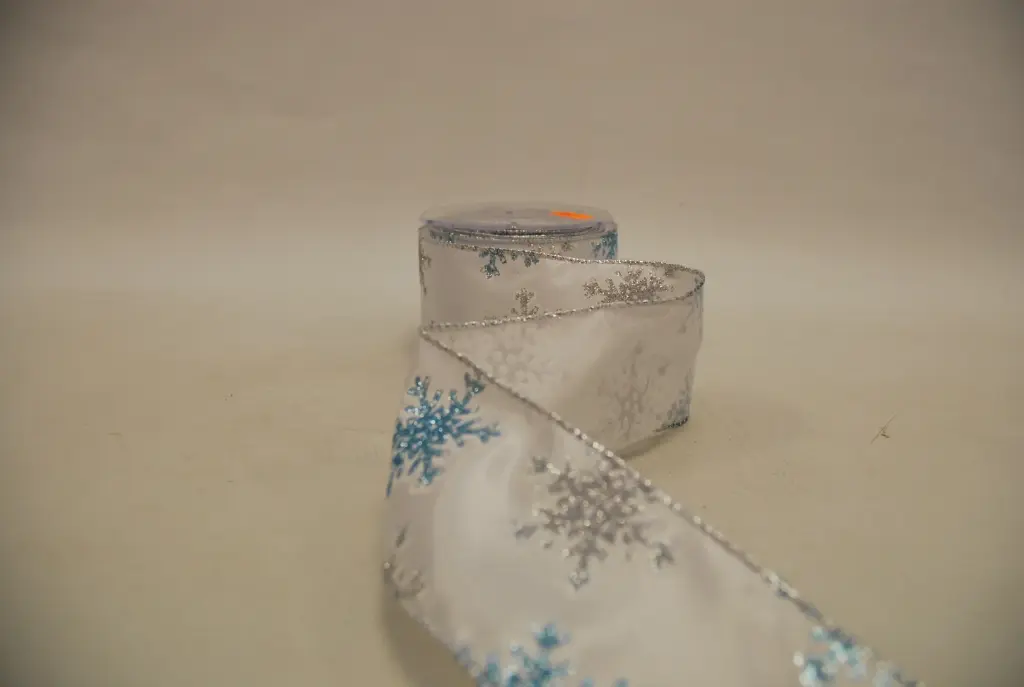 Dekoratiivpael 'Blue Snowflakes' 6,3cm*10m