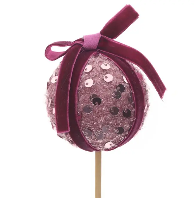 Jõulupall tikul lipsuga 6cm