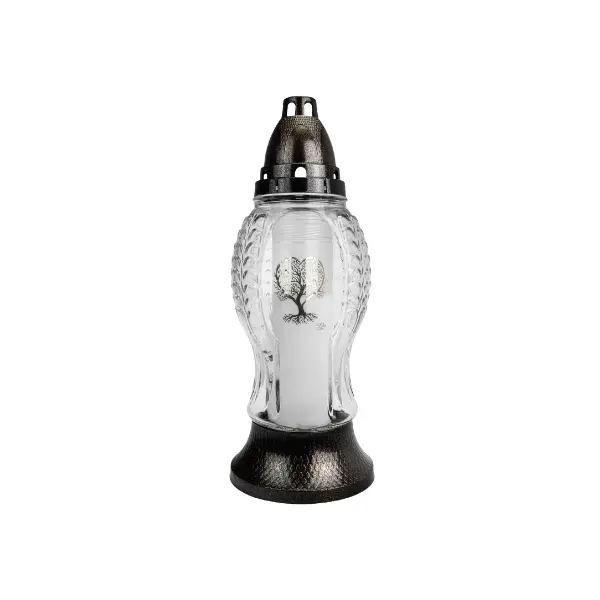 Kalmuküünal klaasis Ø11,5cm H29,5cm 35h