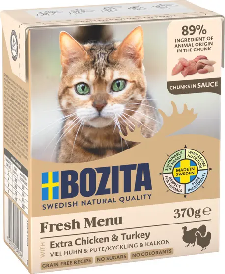 Bozita Chunks in sauce kana/kalkun kassile 370g