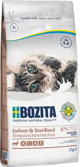 Bozita Indoor&Sterilised GF p.põder2kg