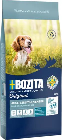 Bozita Bozita Original Adult Sensitive Digestion Lamb nisuvaba täissööt koerale 12kg