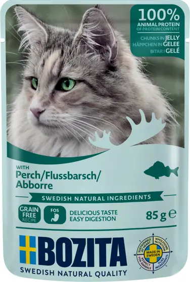 Bozita Chunks in jelly with Perch kassikonserv 85g