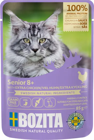 Bozita Pouch Senior 8+ Extra chicken in sauce seenior kassikonserv 85g