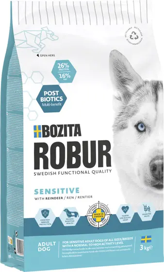 Bozita Robur Adult Sensitive Reindeer täissööt koerale 3kg