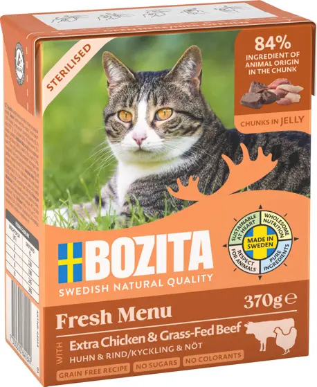 Bozita Steril. Chunks kana/veis 370g