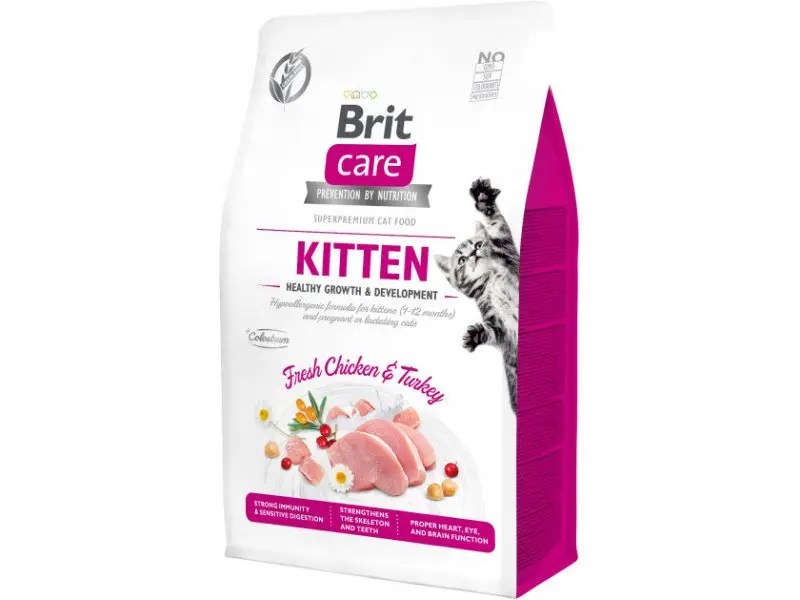 Brit Care Grein Free Kitten Healthy Growth kassitoit 400g