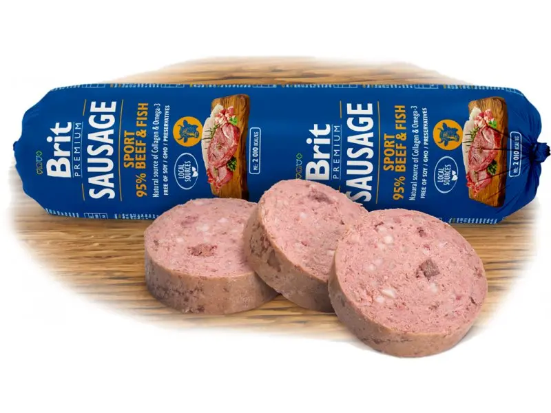 Brit Premium Sport Beef & Fish vorst koertele 800g