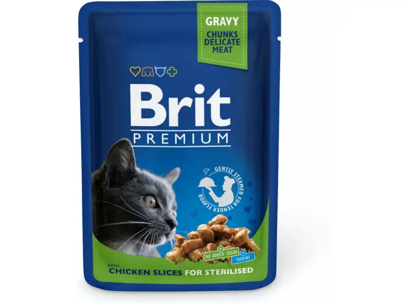 Brit Premium Chicken Slices for Sterilised märgtoit steriliseeritud kassidele 100g