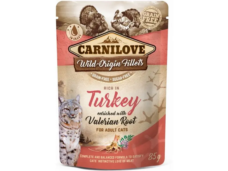 Carnilove Cat Pouch Turkey Valeriana 85g