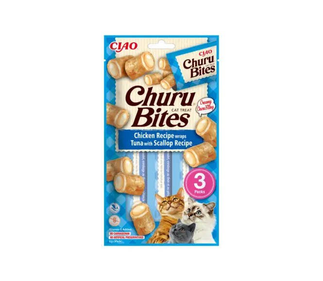 Churu Bites kana/tuunikal/kammkarp 3x10g