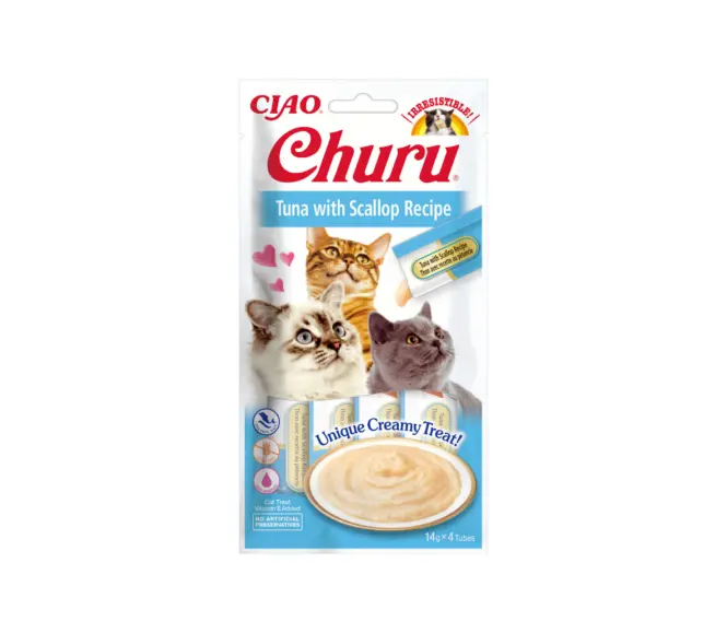 Churu Rolls tuunikala ja kammkarp 4x10g