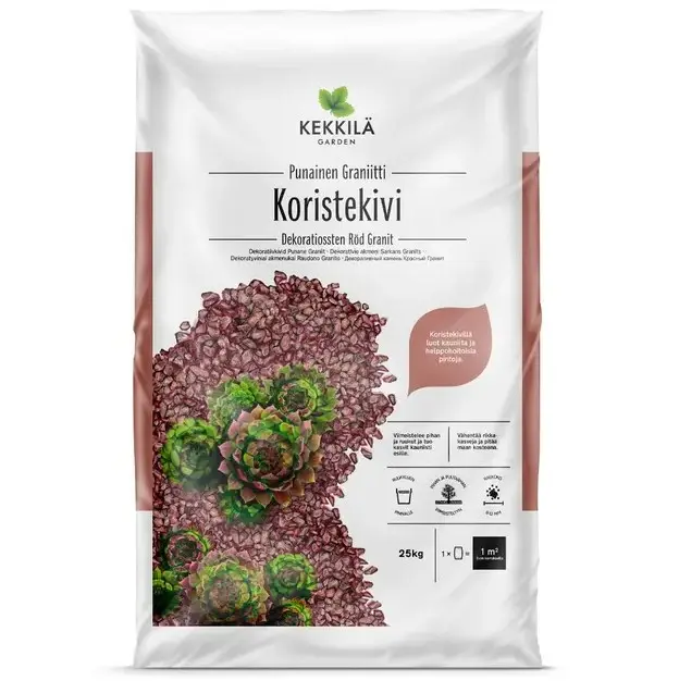 Dek. kivi Kekkilä punane graniit 25 kg