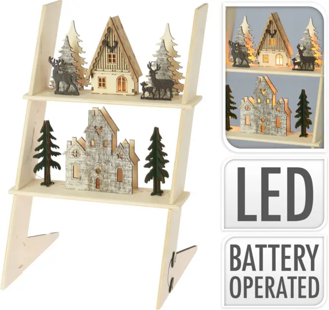 Dek.majad riiulil LED 20x18x31cm