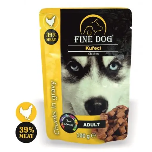 Fine Dog koeraeine kanaga 22X100g 