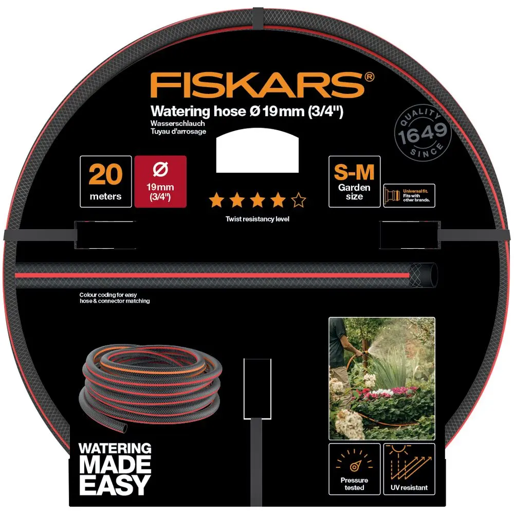 Fiskars kastmisvoolik Q4  3/4" 20m