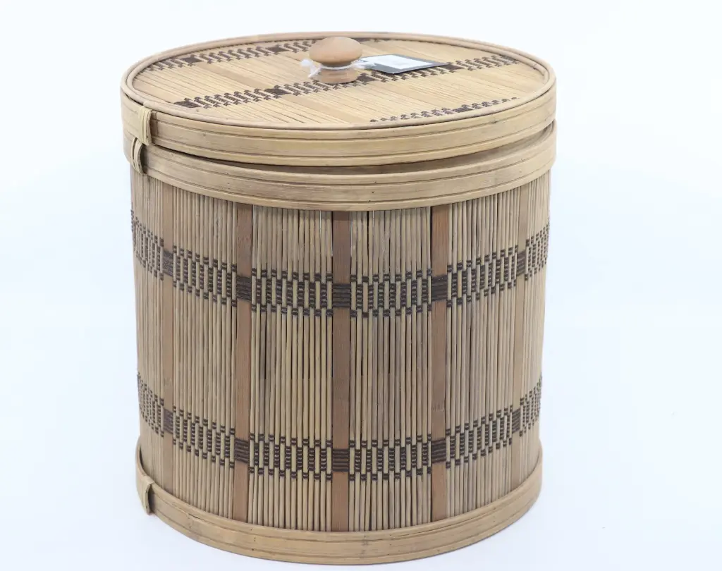 Hoiunõu bambusest pruun h30xd30cm