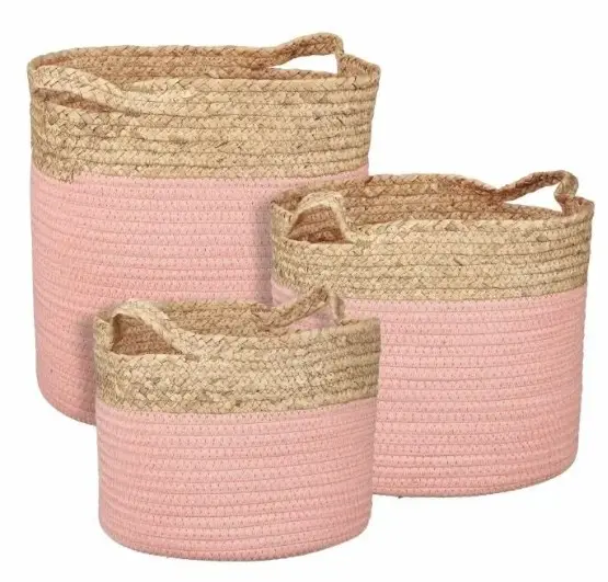 Istutuskorv Torba d31 h26cm roosa/beež