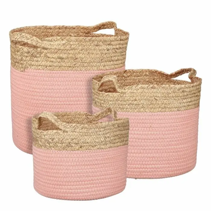 Istutuskorv Torba d22 h20cm roosa/beež