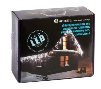 Jääpurika LED kardin 100L 5m jätk sinine