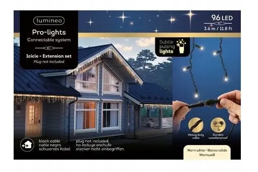 Jääpurika LED kardin pro-lights must/soe valgus, sära ef.