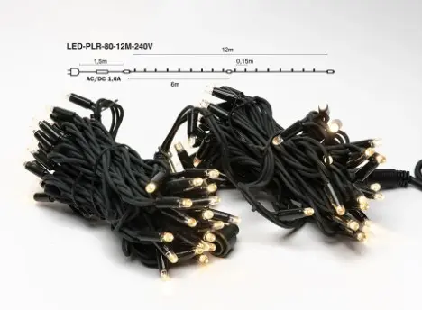 Jätkatav LED välikett 80L 12m 5-s kuld
