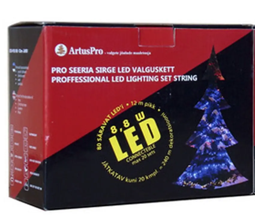 Jätkatav LED välikett 80L 12m multi