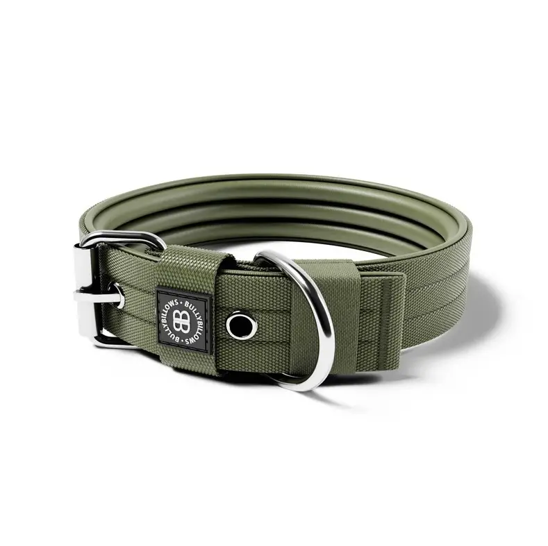 Kaelarihm Nylon Bullybillows 4cm khaki S