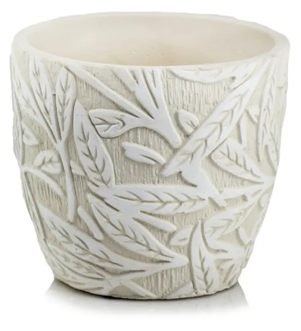 Keraamiline reljeefne lillepott Home gardens d23cm cream