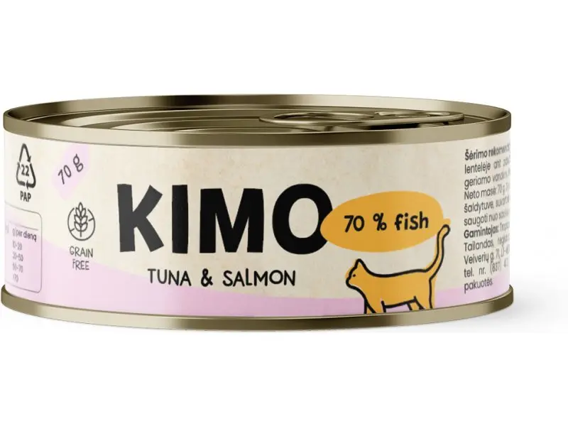 Kimo Tuna & Salmon konserv kassidele 70g