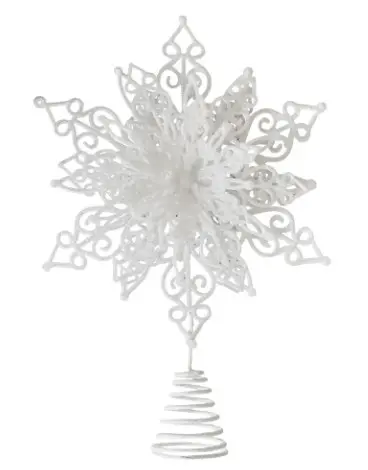 Kuusetipp Glitter Snowflake 32cm