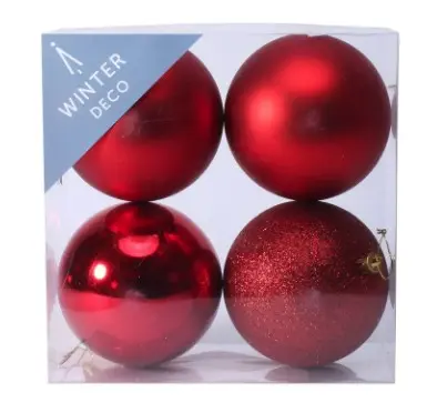 Kuuseehe jõulukuul 10cm 4tk/pk