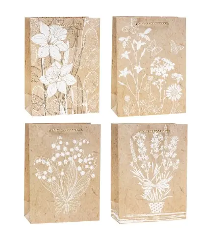 Kinkekott valgete lillede mix A5