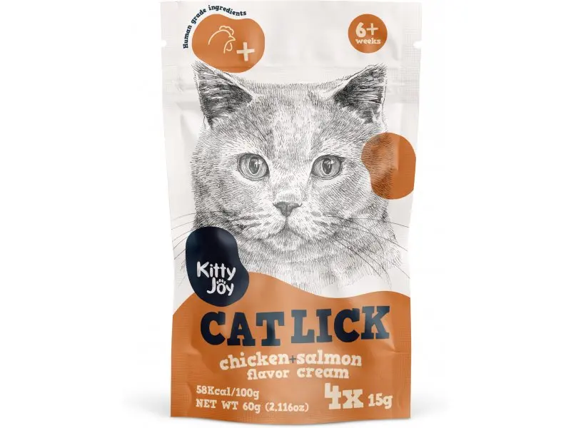 Kitty Joy Cat Lick kana ja lõhega kassimaius 4x15g