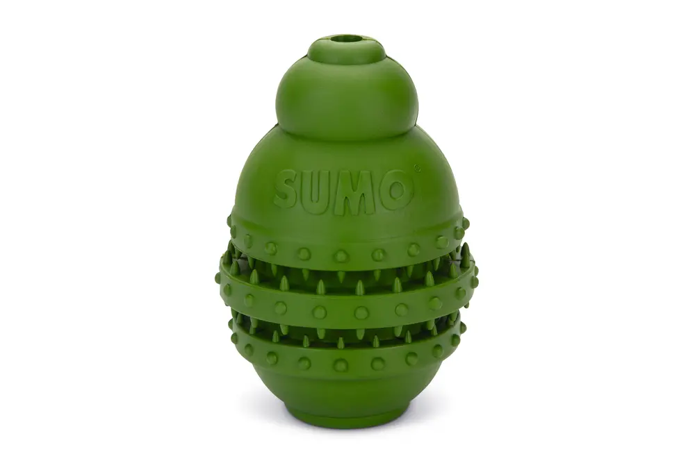Koeralelu sumopall hammastele 15cm rohel